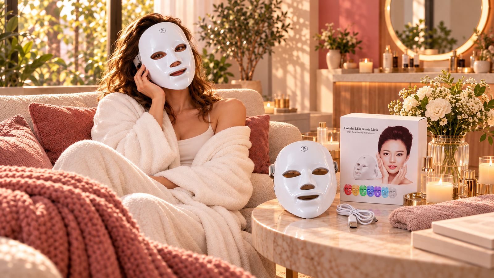 Máscara facial de LED